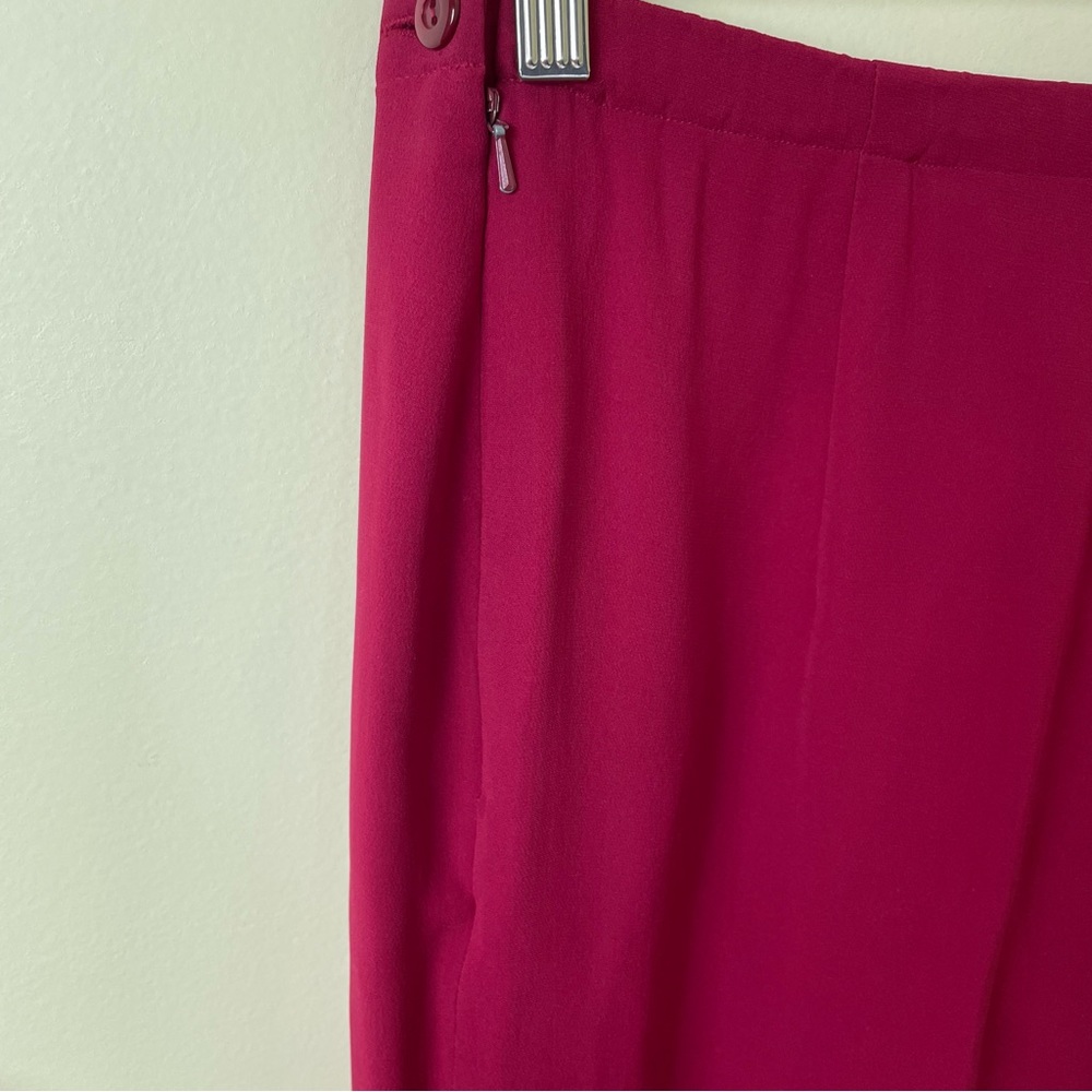 Talbots Raspberry 100% Silk Set! Silk Button Up T… - image 5